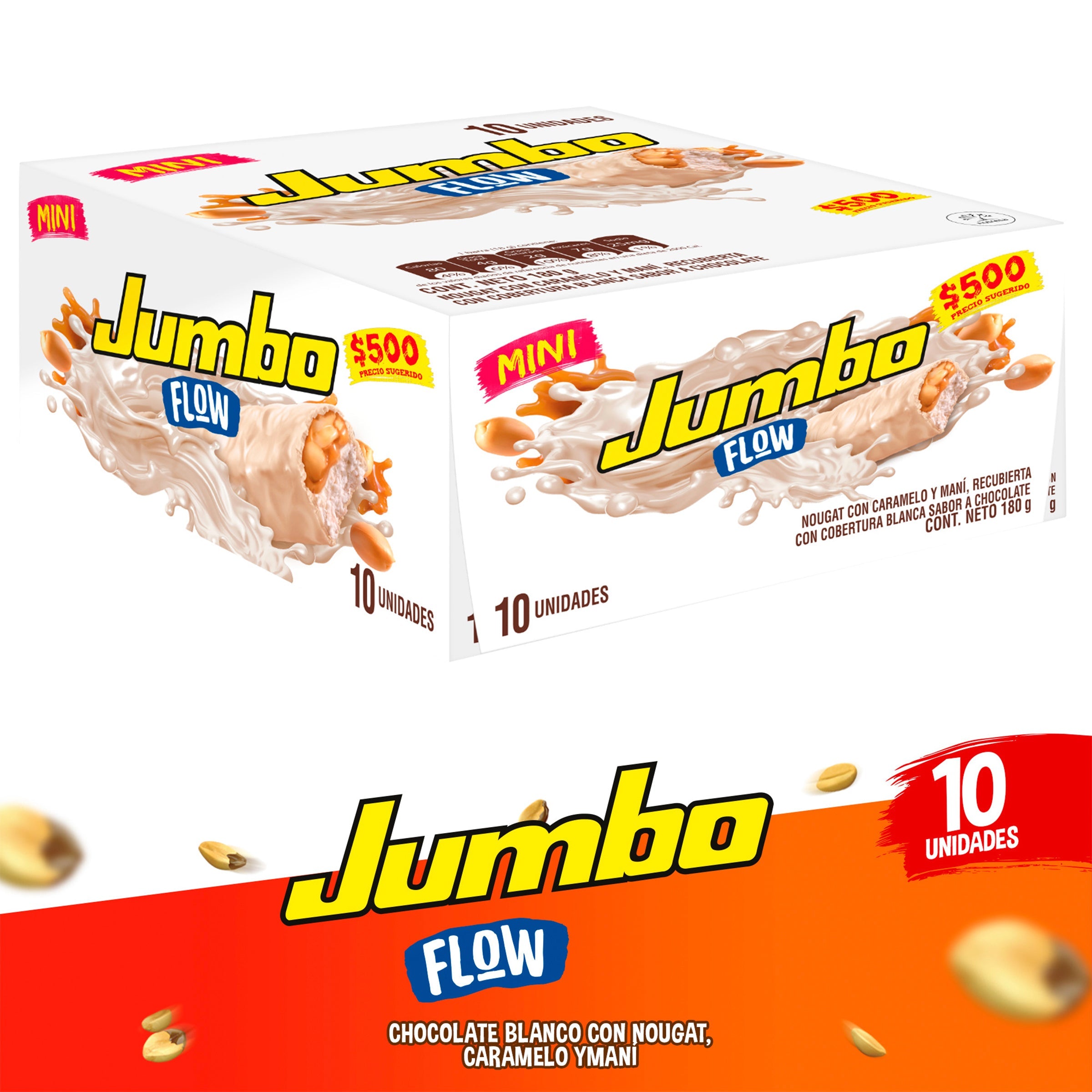 Chocolate Jumbo Flow Blanca 18 Gr 10 Unidades – Farmalkosto