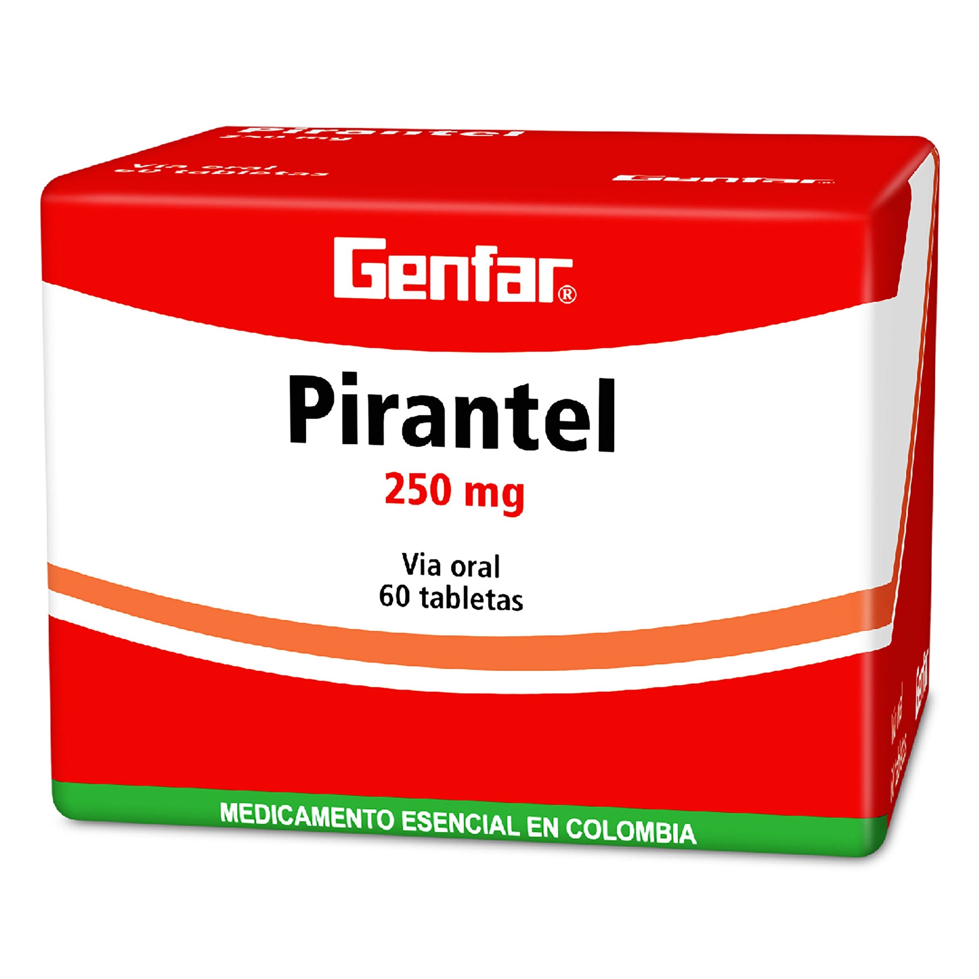 Pamoato Pirantel 250 Mg 60 Tabletas Gf